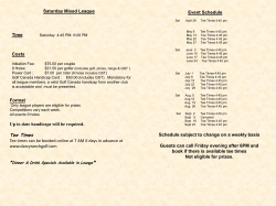 Saturday Mixed League - D`Arcy Ranch Golf Club