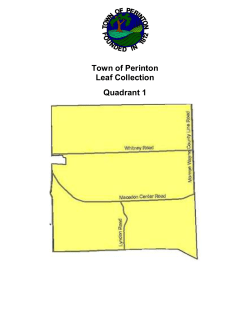 Town of Perinton Leaf Collection Quadrant 1