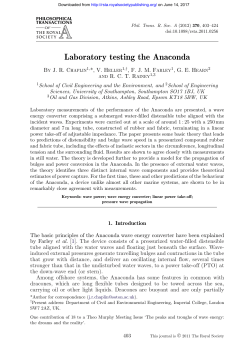 Laboratory testing the Anaconda