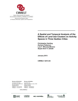 A Spatial and Temporal Analysis of the Effects of Land