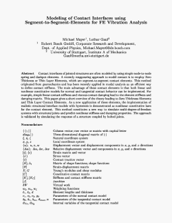 Modeling of Contact Interfaces Using Segment-to-segment