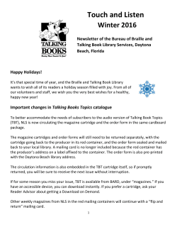 Touch and Listen - Florida Division of Blind Services