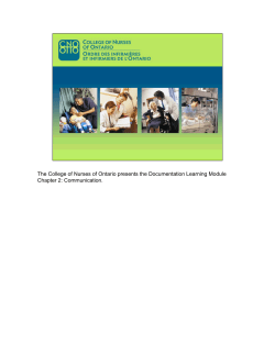 Documentation Learning Module, Communications