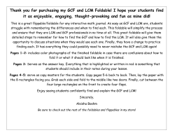 Thank you for purchasing my GCF and LCM Foldable! I hope your