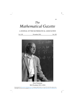 Mathematical Gazette - Cambridge University Press