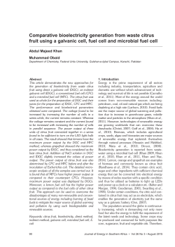 Comparative bioelectricity generation from waste citrus fruit using a