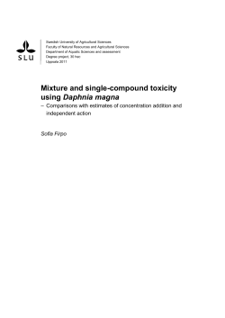 Mixture and single-compound toxicity using Daphnia magna