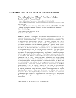 Geometric frustration in small colloidal clusters