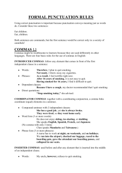 formal punctuation rules
