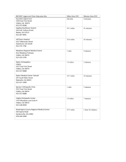 JRCERT Approved Clinic Education Site Miles from STC Minutes