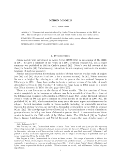 N&eacute;ron Models - UGA Math Department
