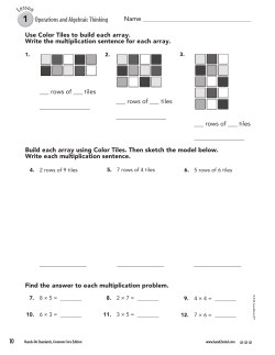 Multiplication and Division