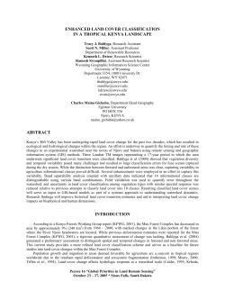 enhanced land cover classification in a tropical kenya landscape