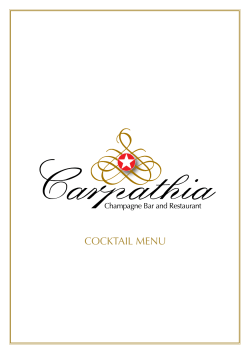 COCKTAIL MENU