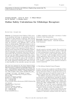 Online Safety Calculations for Glideslope Recapture