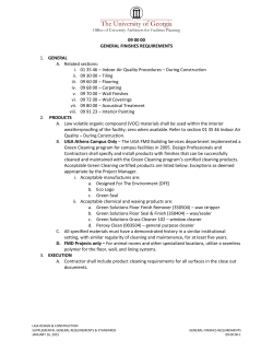 Division 09 &ndash; Finishes ()