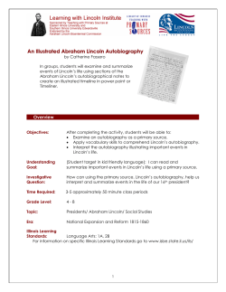 Abraham Lincoln Autobiography