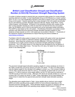 British LCG/LCN Pavement Strength Reporting System