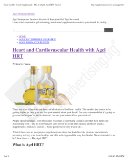 Heart Healthy Foods Supplements - My In