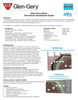 Glen-Gery Brick Thin Brick Installation Guide