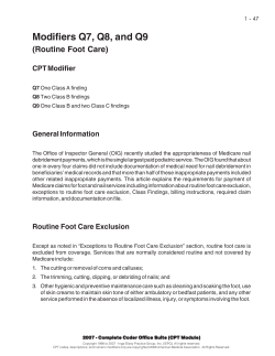 Modifiers Q7, Q8, and Q9