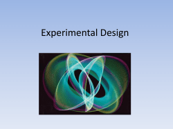 Experimental Design