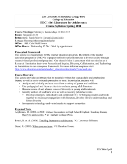 Morris - UMD College of Education