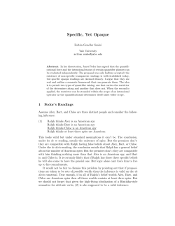 Specific, Yet Opaque - Yale CampusPress