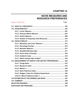 CHAPTER 13 - Niche Overlap