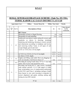DNIT RURAL SEWERAGE/DRAINAGE SCHEME Chak No. 251 TDA