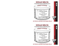 HILLS BROS. Coffee Can Chronology