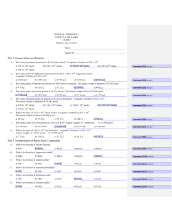 Part 1: Grams, Moles and Particles Part 2: Nomenclature of Binary