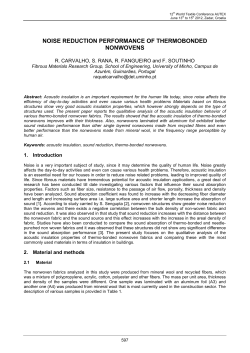 noise reduction performance of thermobonded nonwovens