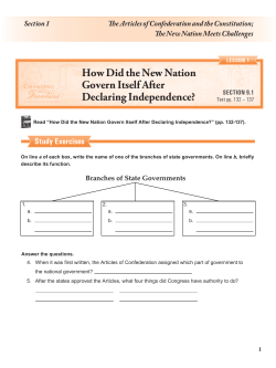 How Did the New Nation Govern Itself After Declaring Independence?