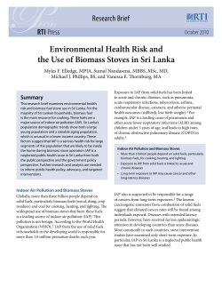 Environmental Health Risk and the Use of