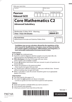 May 2016 - Maths Genie