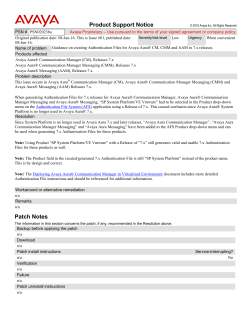Guidance on creating Authentication Files for Avaya Aura® CM