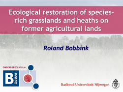 Ecological restoration of species- rich grasslands and