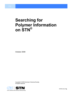 Searching for Polymer Information on STN