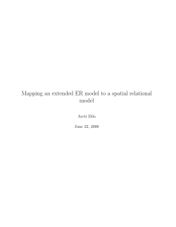 Mapping an extended ER model to a spatial relational model