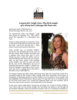 Lessons for Leigh Ann - Chicago Baseball Museum