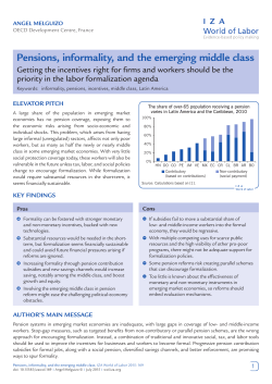 Pensions, informality, and the emerging middle class