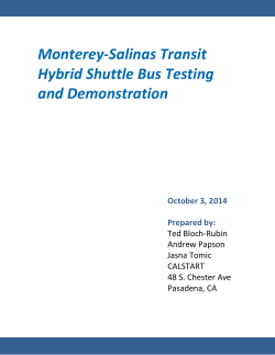 Monterey-Salinas Transit Hybrid Shuttle Bus Testing