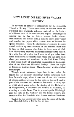 New light on Red River Valley history. - Collections