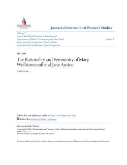 The Rationality and Femininity of Mary Wollstonecraft and Jane Austen