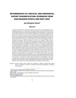 determinants of vertical and horizontal export diversification
