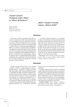 Joseph Conrad`s Treatment of the `Other` in &ldquo;Heart of Darkness