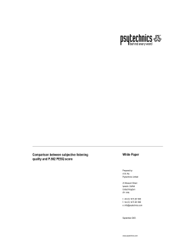 Comparison between subjective listening quality and P.862 PESQ