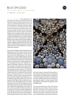 27 february &ndash; 24 may 2015 - Museu Nacional de Arte Antiga