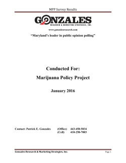 MPP Survey Results - Marijuana Policy Project
